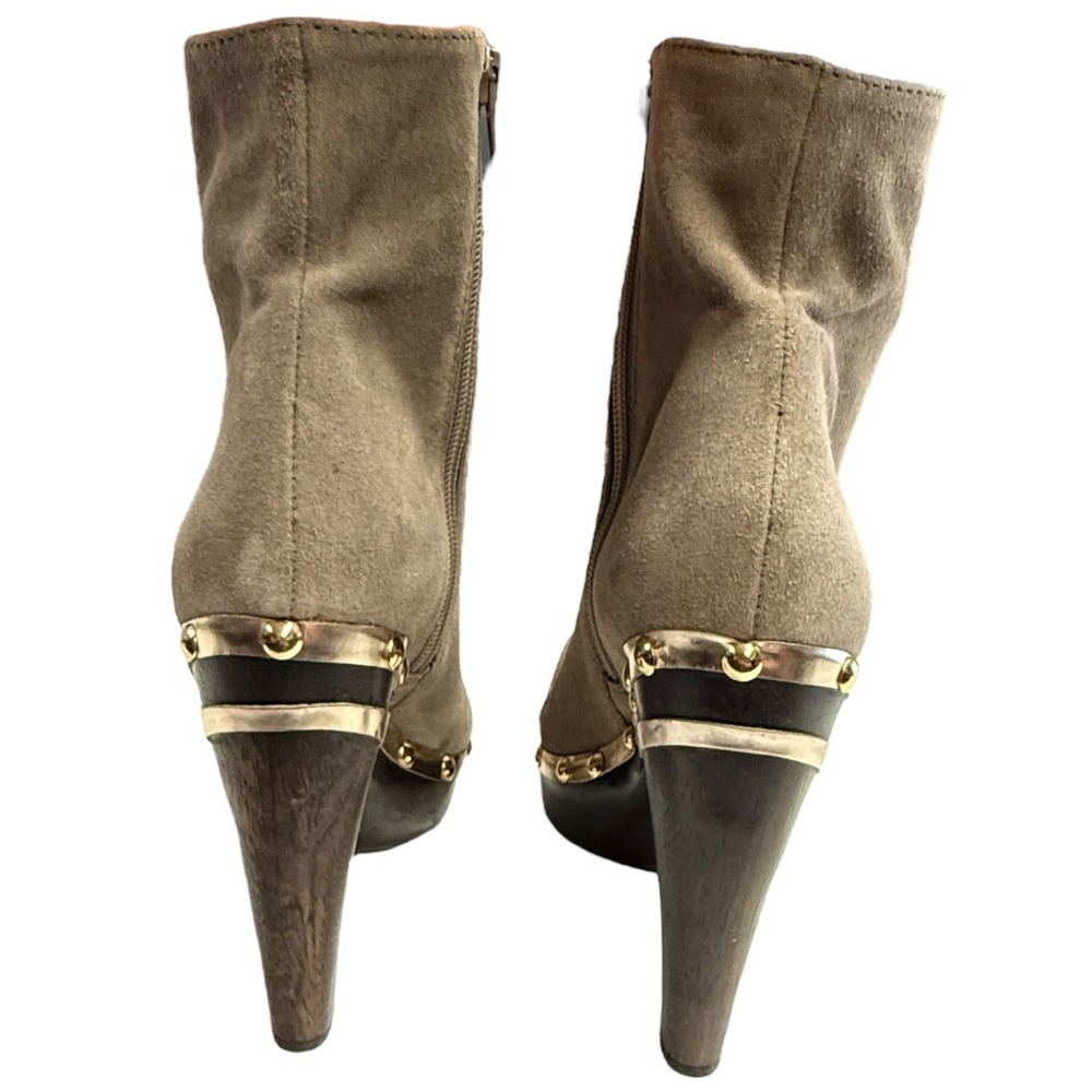 Diane Von Furstenberg Womens Suede Platform Ankle Boots 7M - Picture 5 of 8